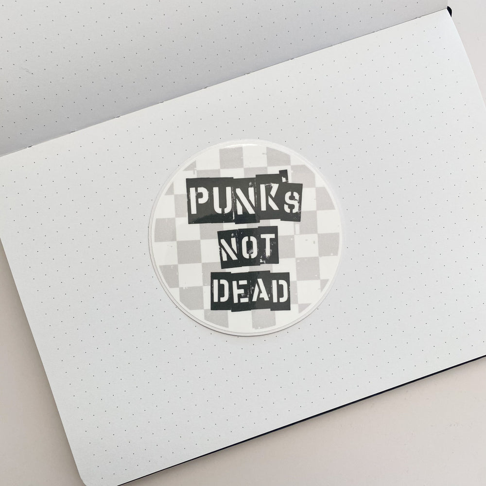 Punk's Not Dead Checkered Sticker