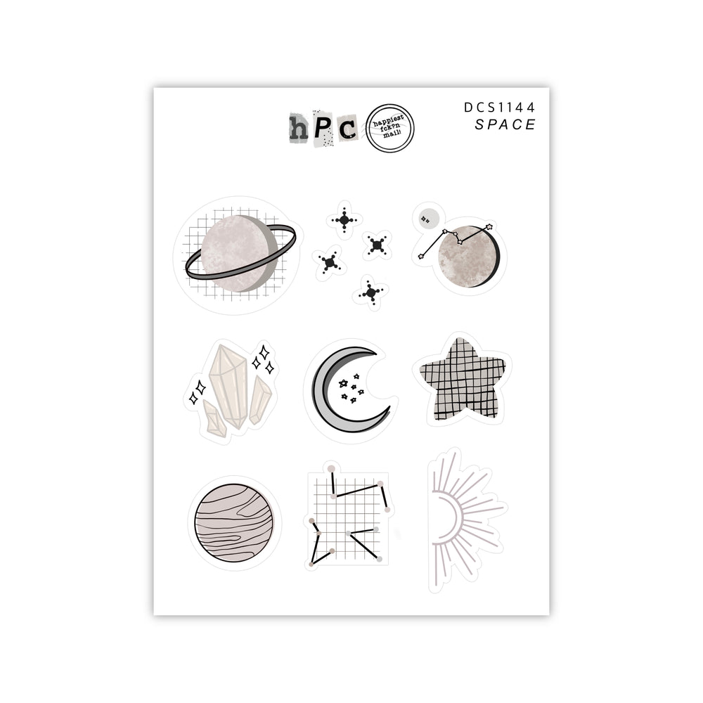 Space Deco Sticker Sheet