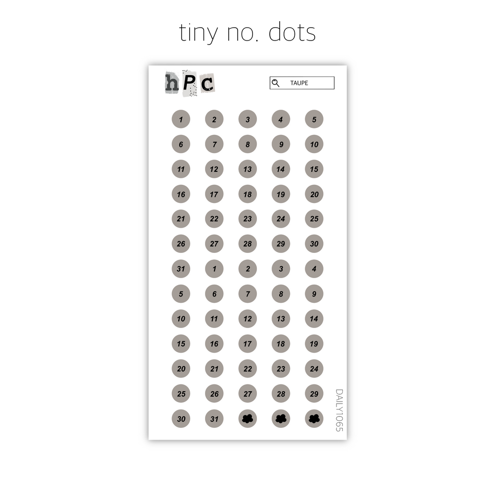 Tiny No. Dots - Taupe