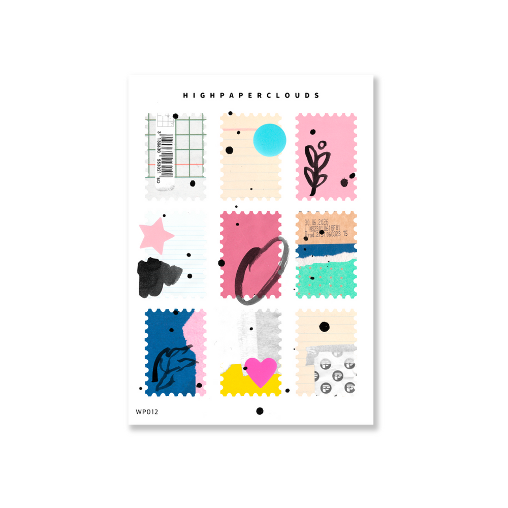 Paper Stamps Deco Sticker Sheet