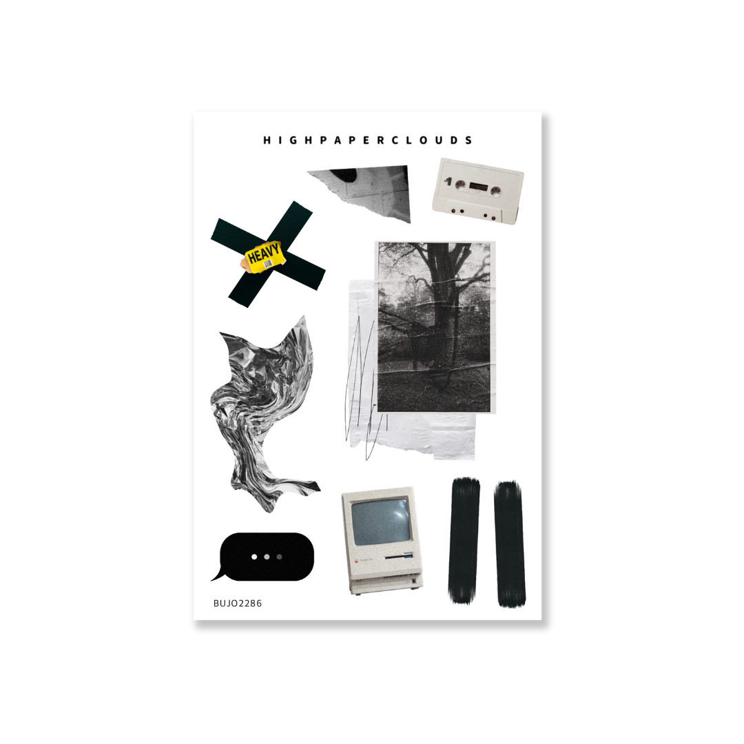 Neutral Grunge Gallery Deco Sticker Sheet