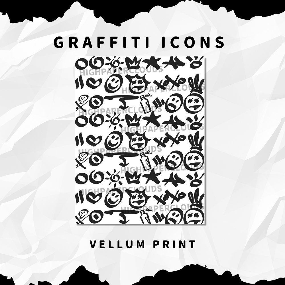 Graffiti Icons Velum Print
