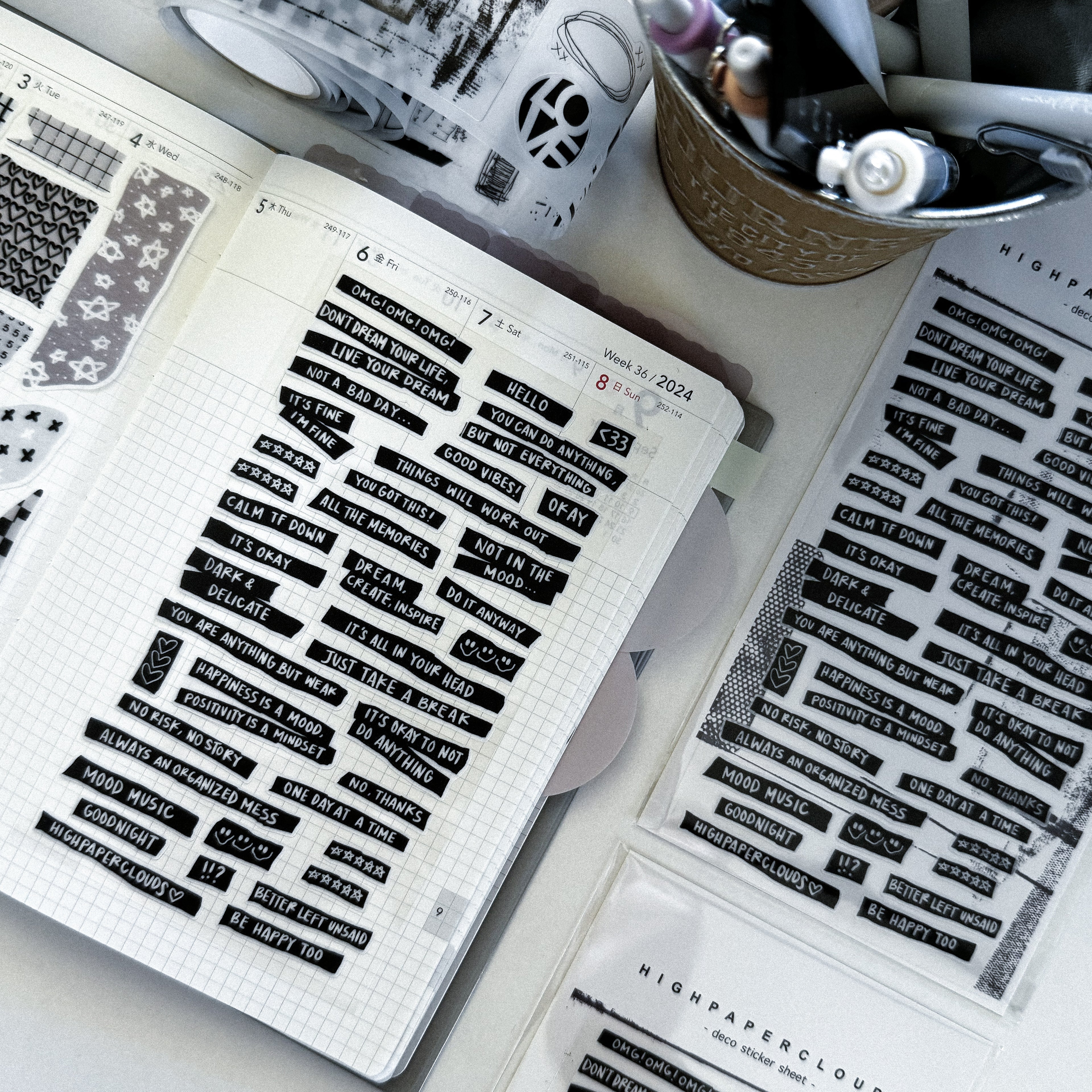 MIXED MOOD QUOTES DECO STICKER SHEET