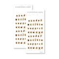 A-Z (Custard) Dot Sticker Sheet