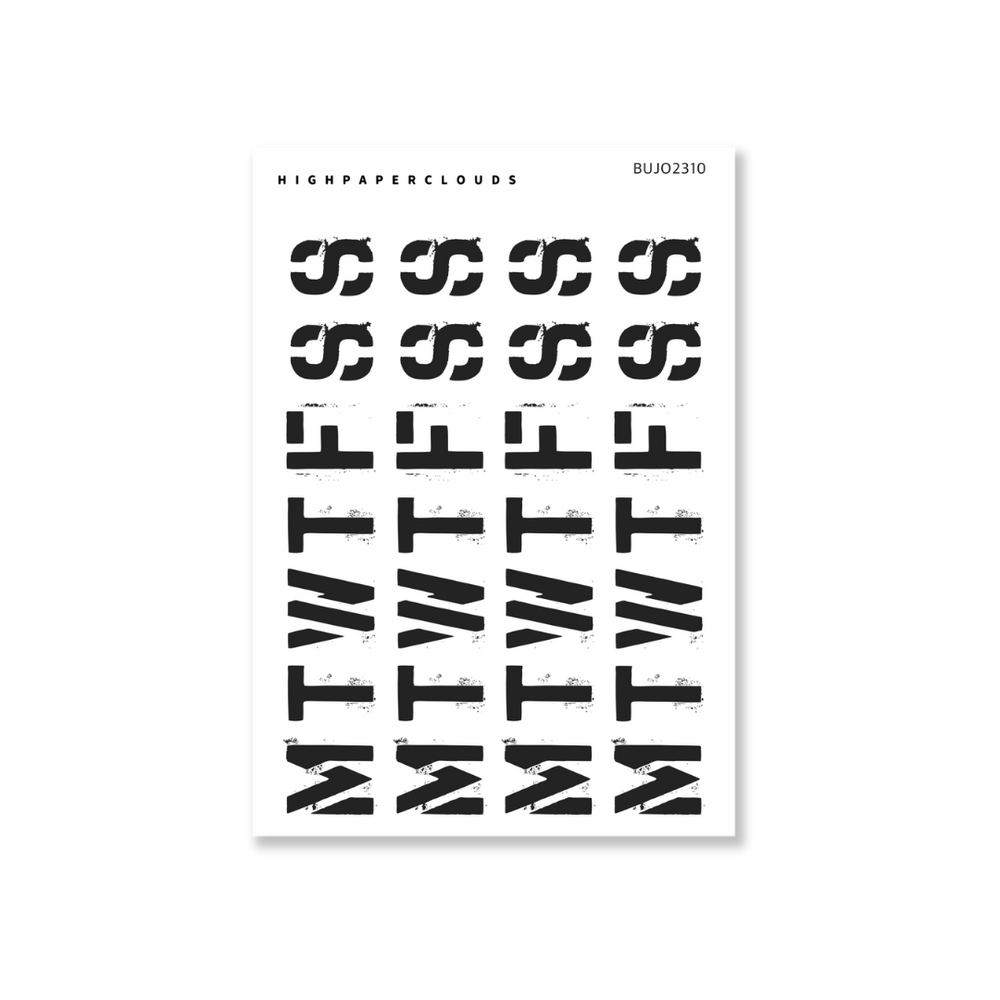 Stenciled Days Sticker Sheet