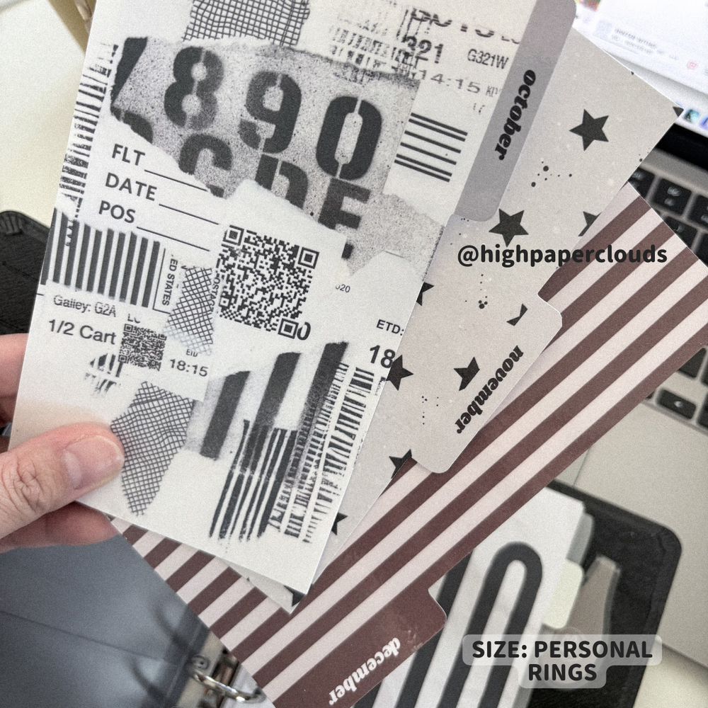 A6 Rings Side Tab Dividers - Canva Editable Template