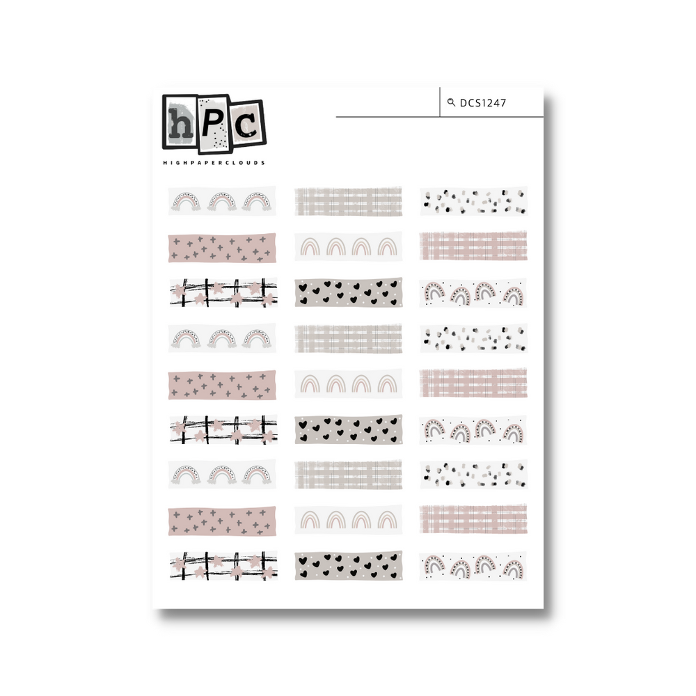 *THROWBACK* Rainbow Tapes Deco Sticker Sheet