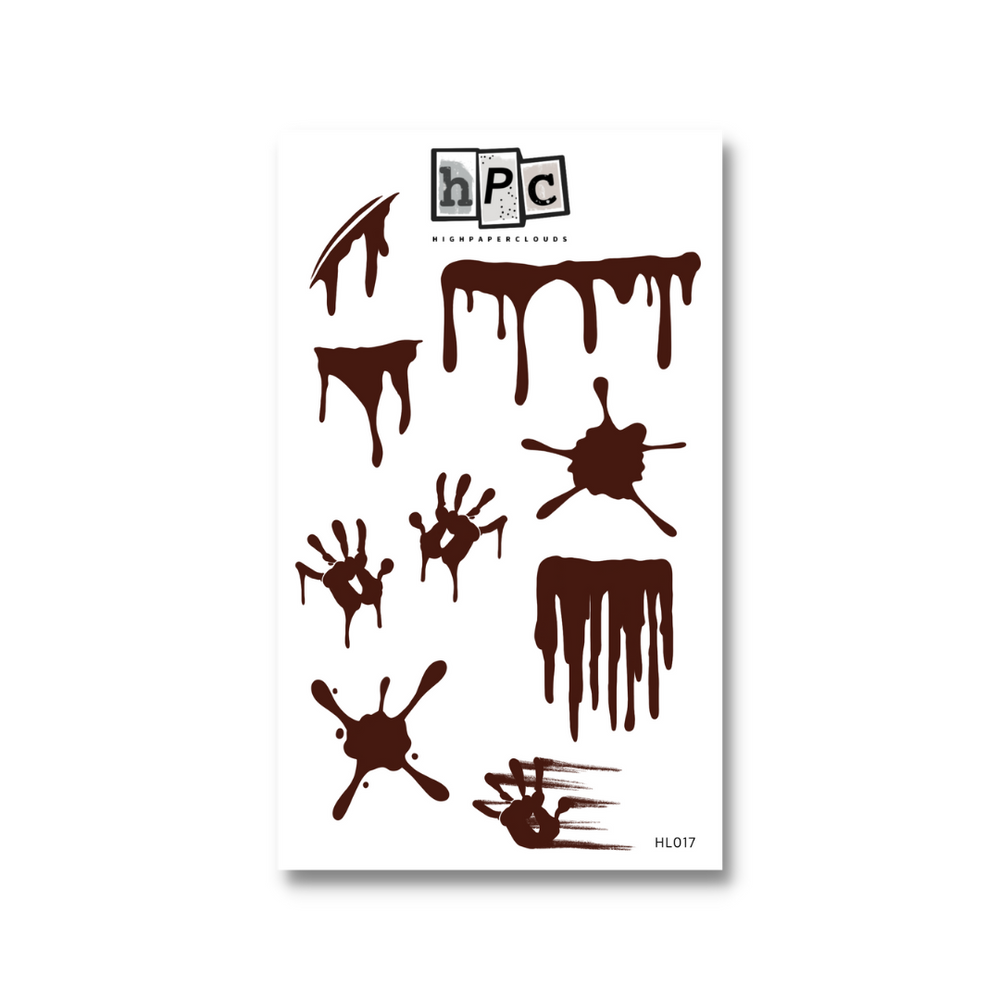 Blood Drips & Stains Deco Sticker Sheet