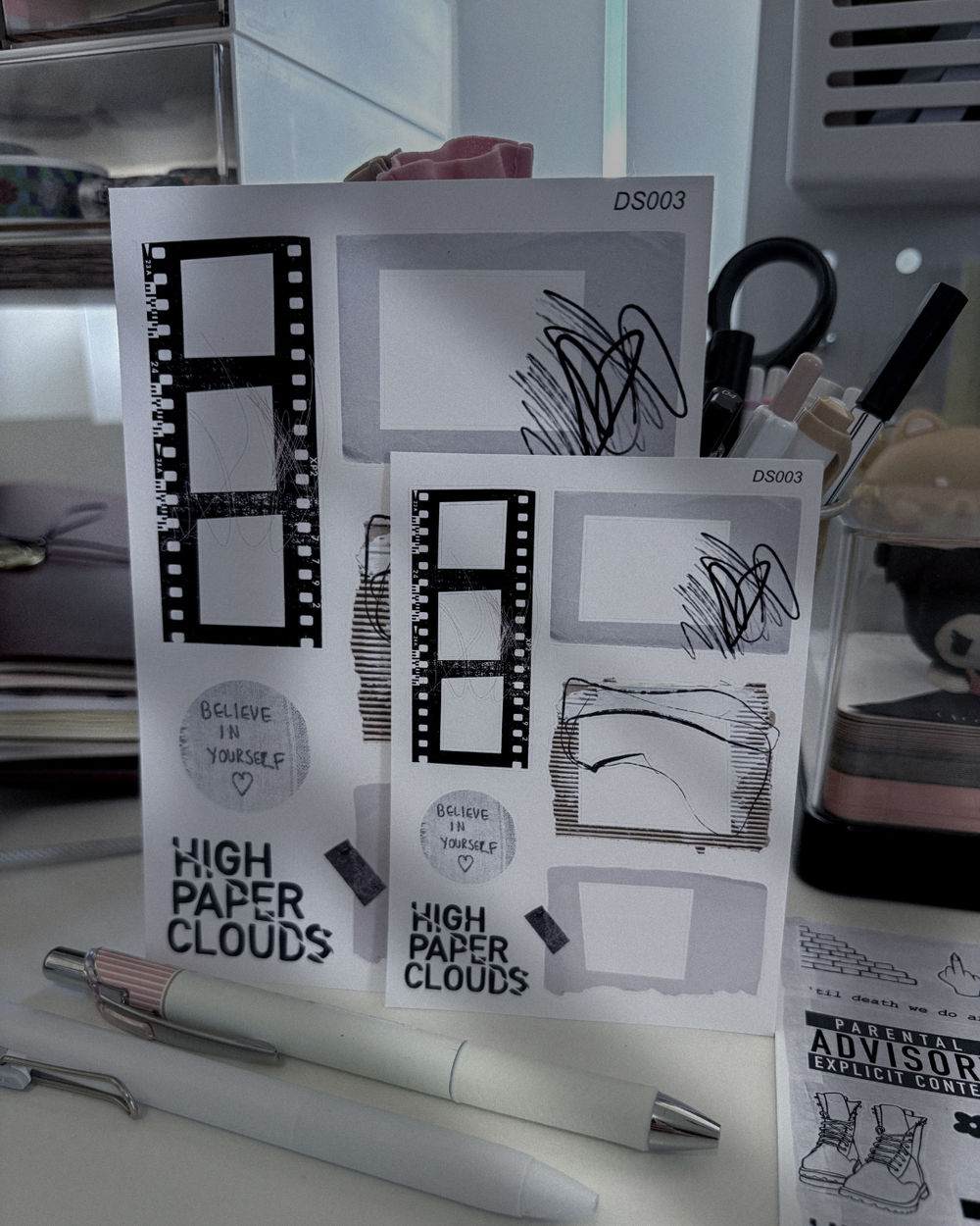 Scribbled Stacks Layering Sticker Sheet