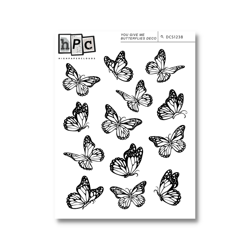 You Give Me Butterflies Deco Sticker Sheet