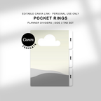 Pocket Rings Side Tab Dividers - Canva Editable Template