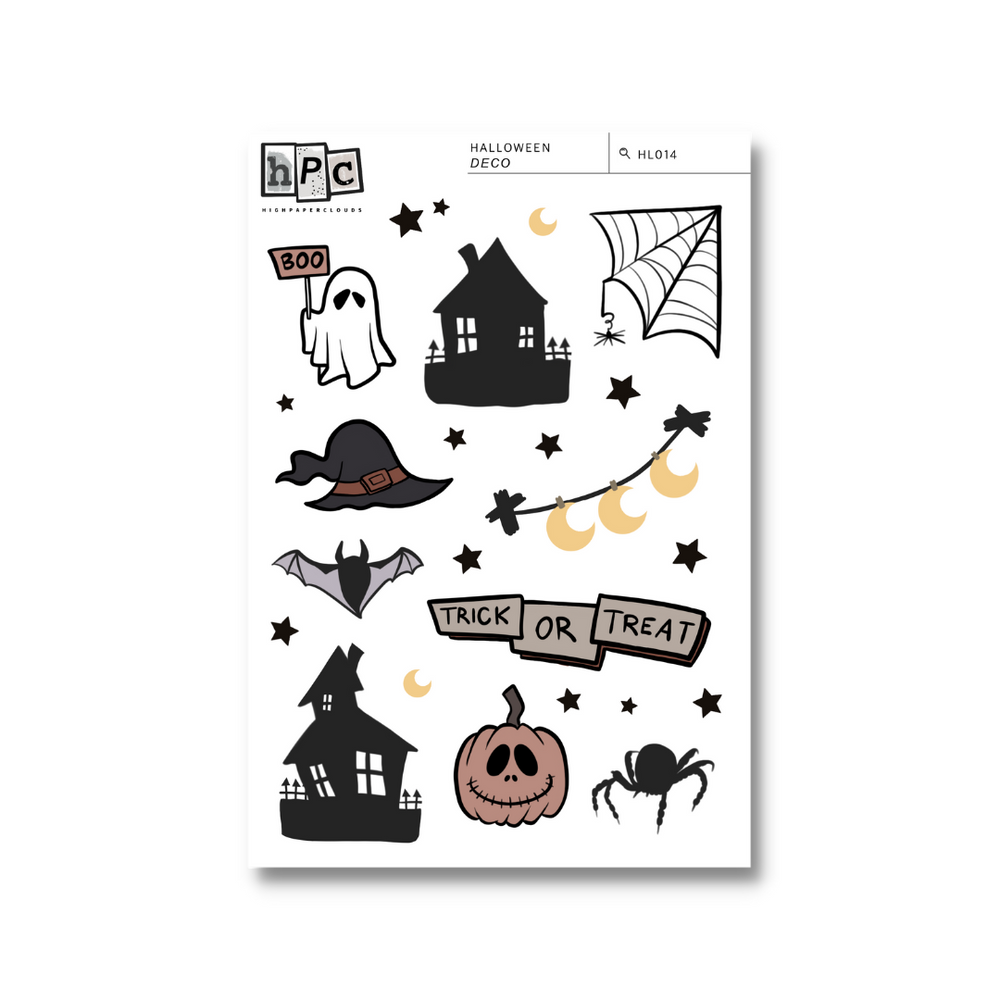 Halloween Spooky Deco Sticker Sheet