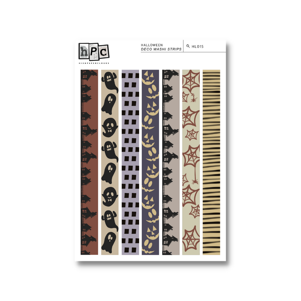 Spooky Deco Washi Strip Sticker Sheet