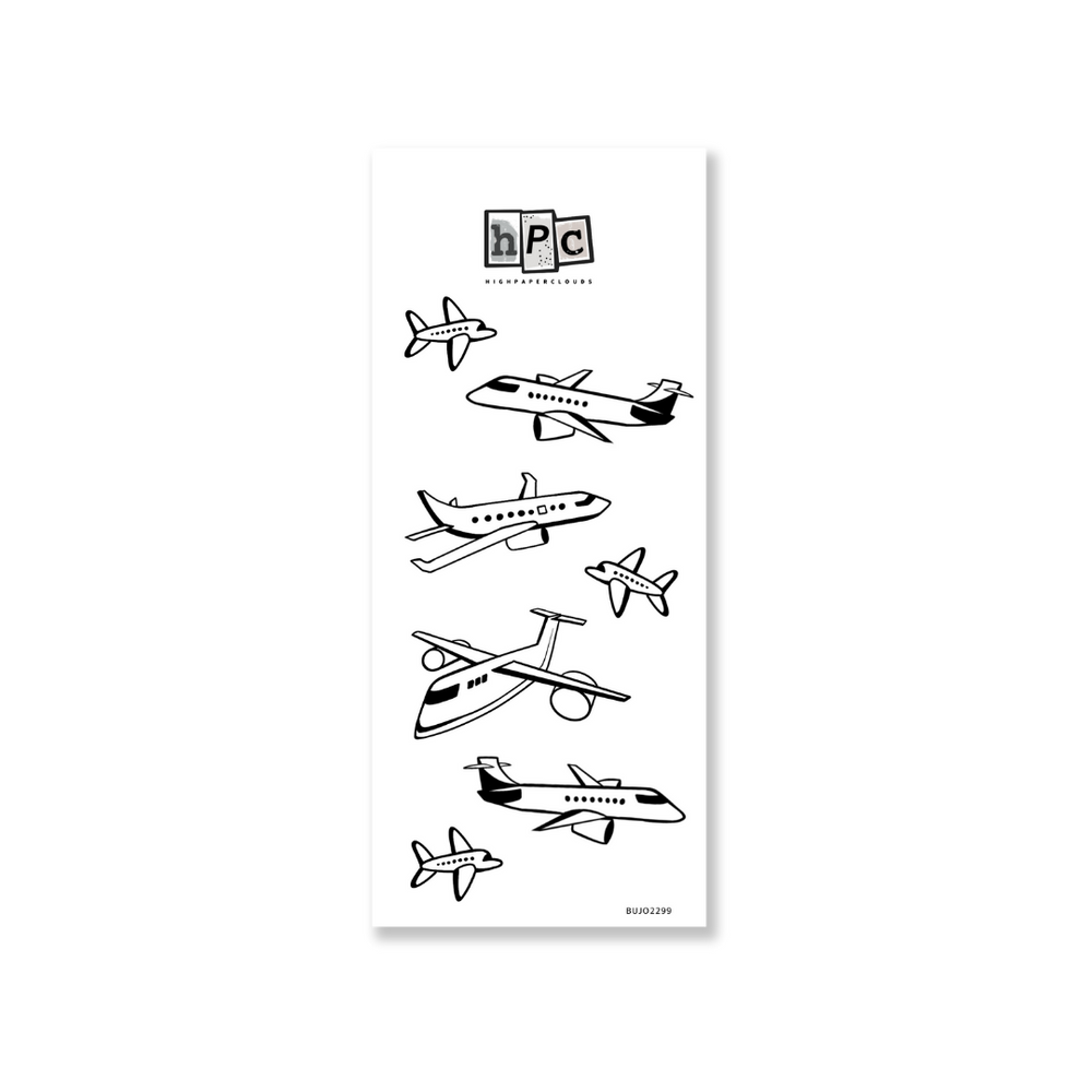 Airplanes Deco Sticker Sheet - Wanderlust Collection