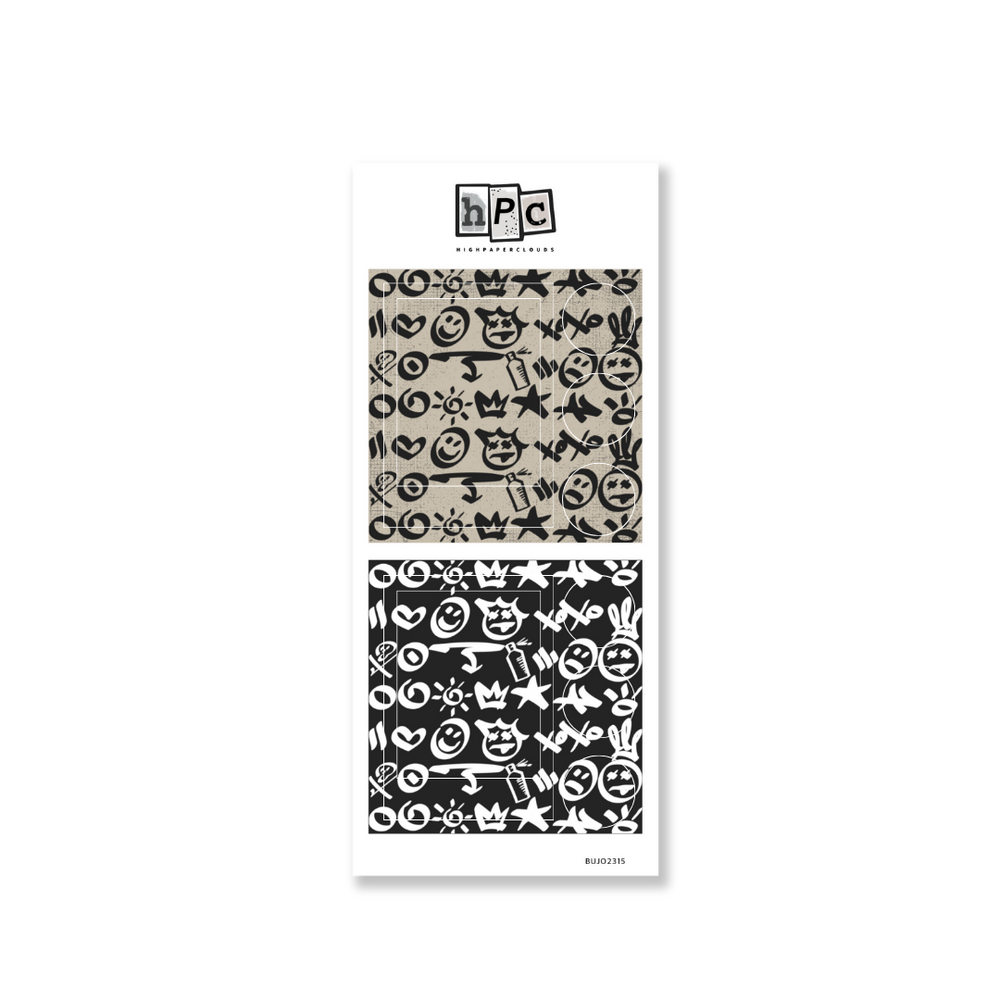 Graffiti Icons Layering Deco Sheet - Street Style Collection