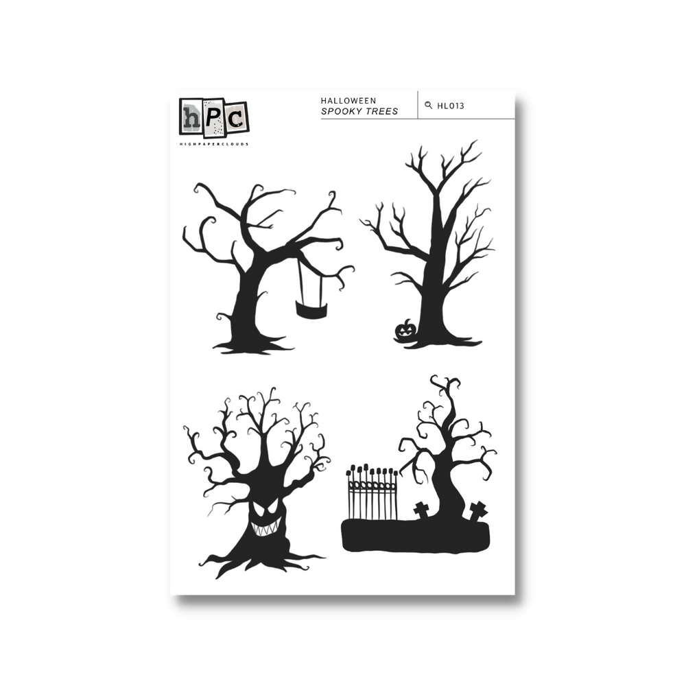 Spooky Trees Deco Sticker Sheet