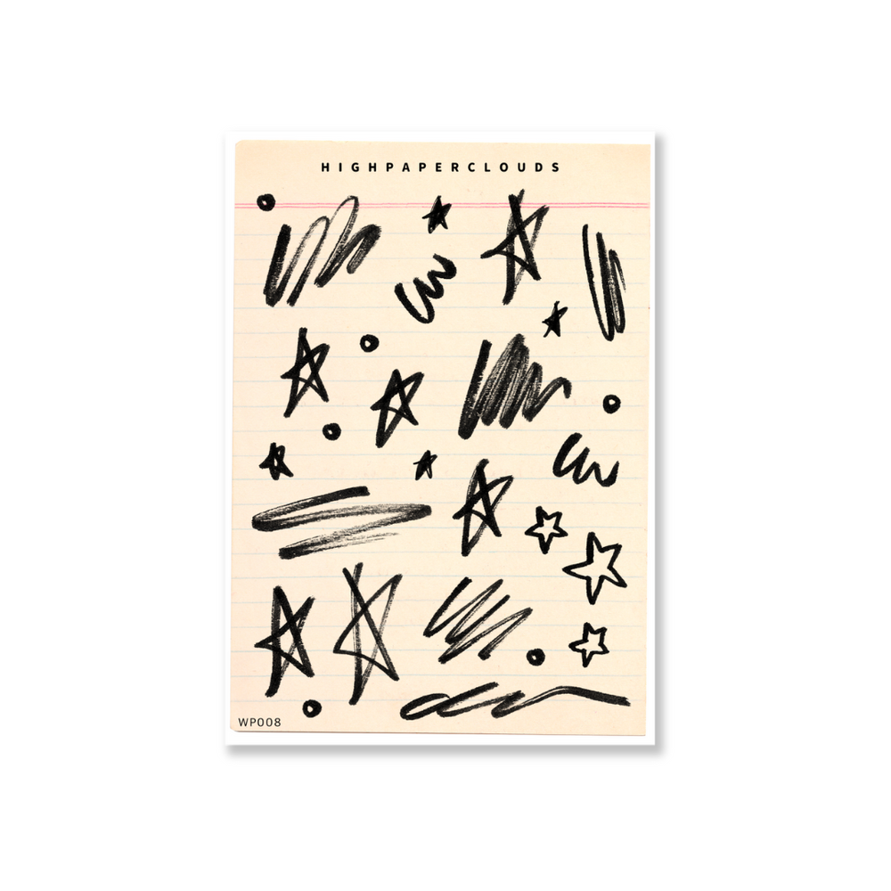 Scribble & Stars Deco Sticker Sheet