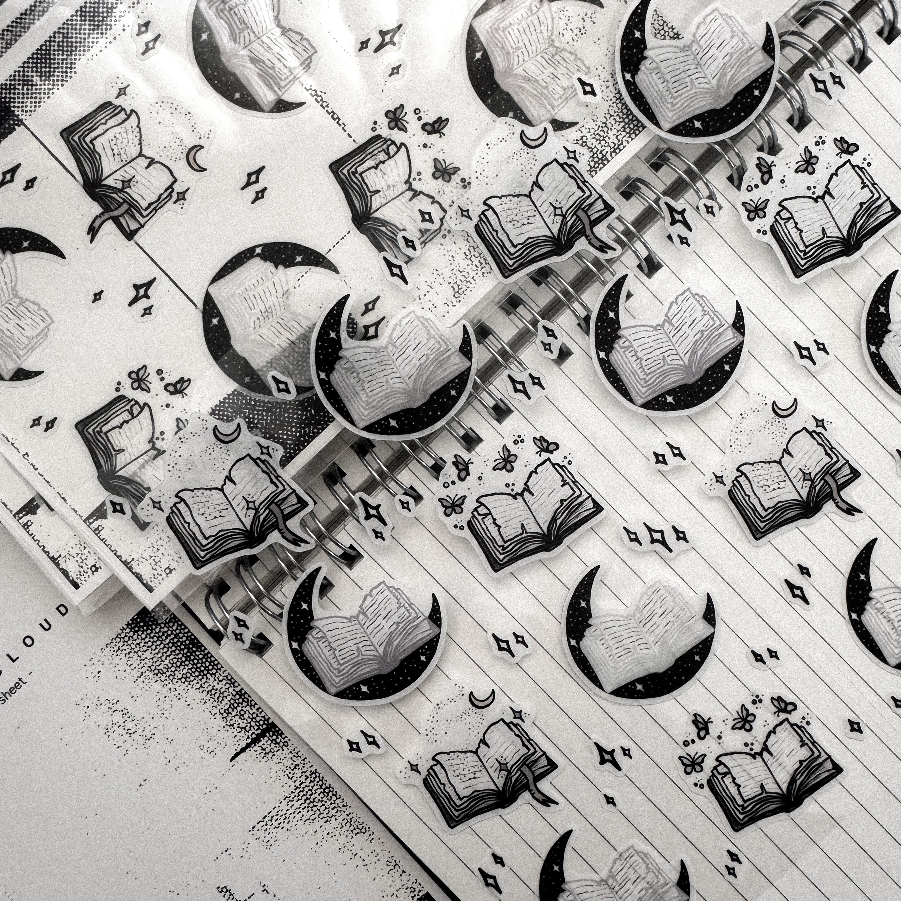 CELESTIAL BOOKISH VIBES DECO STICKER SHEET