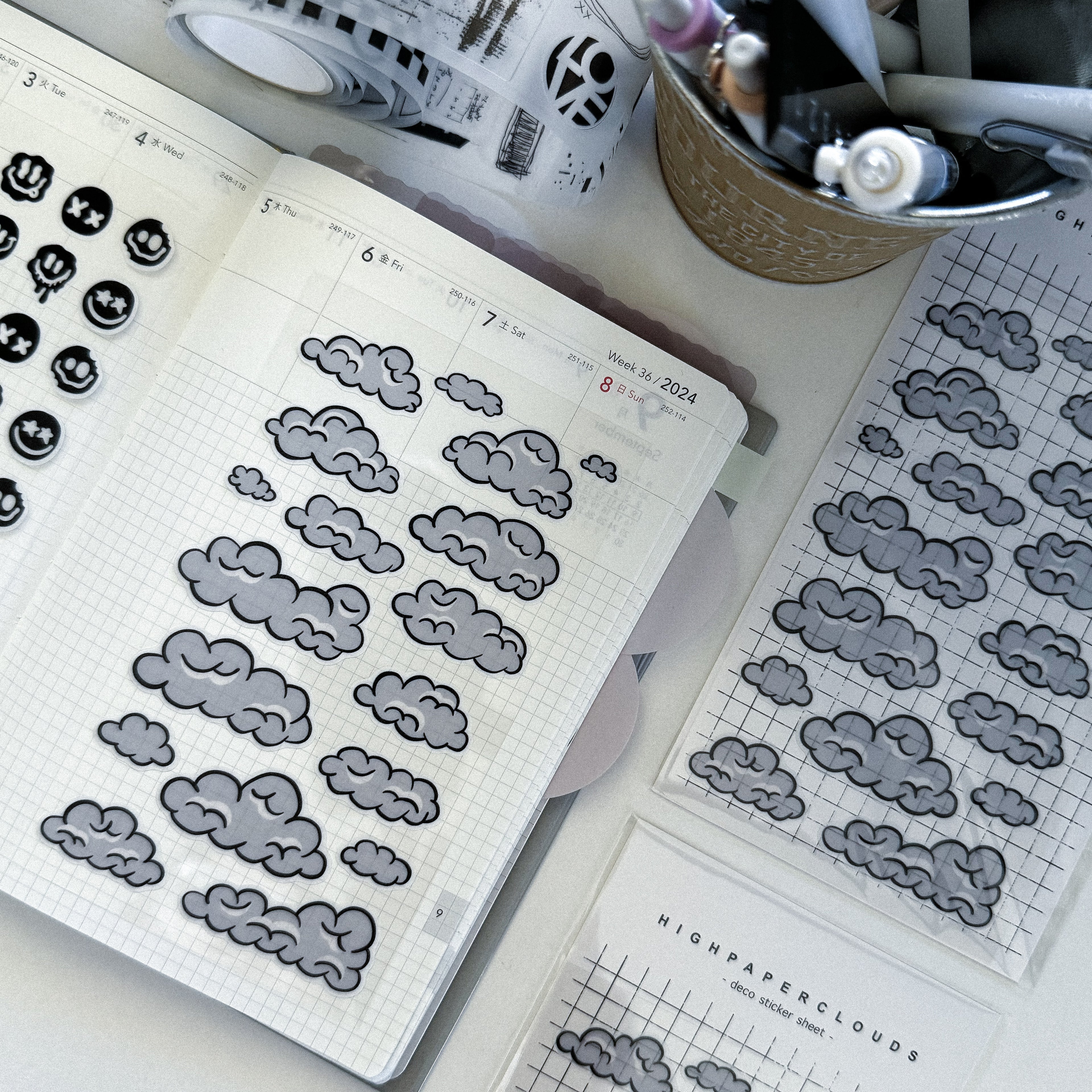 CLOUDS DECO STICKER SHEET