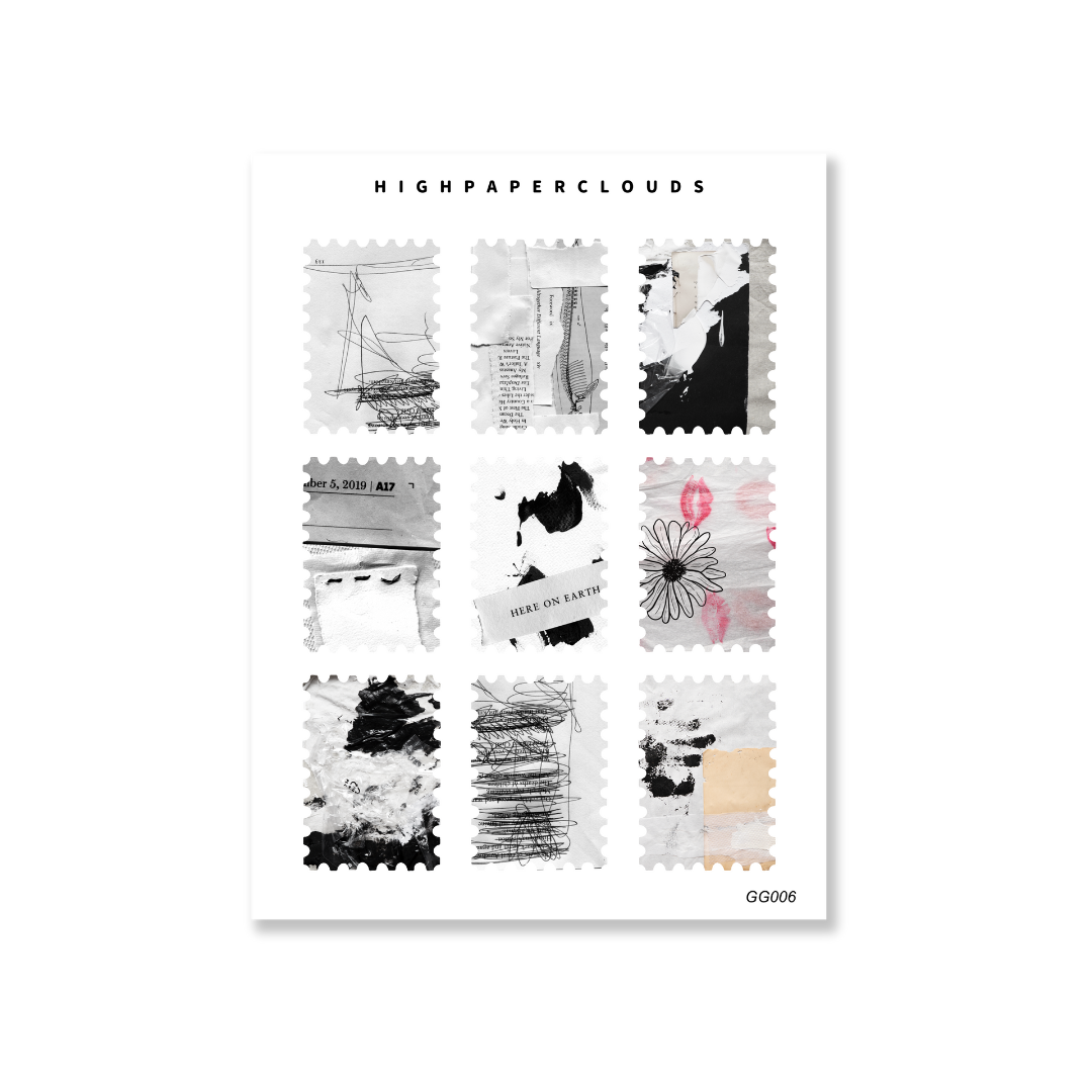 Mixed Media Stamps II Deco Sticker Sheet - GG IV