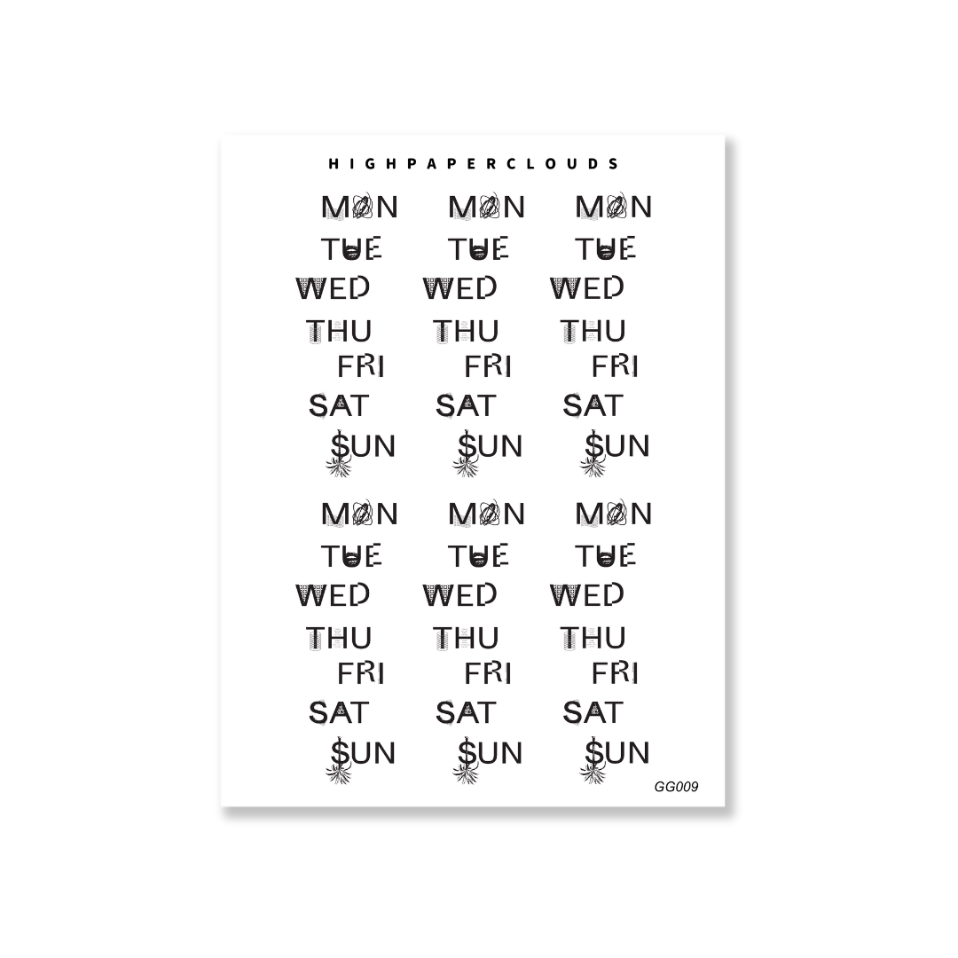 Mini Days Sticker Sheet