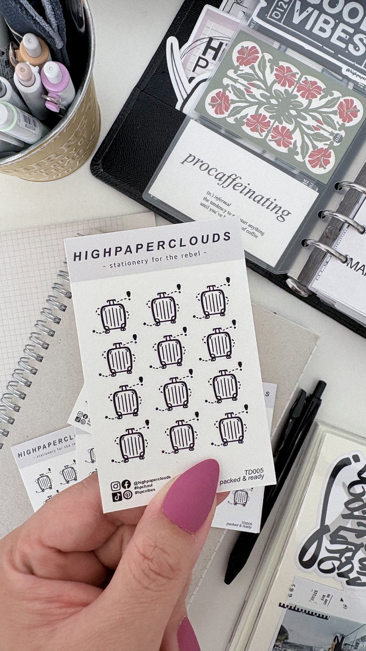 Carryme Sticker Carry On - Packed & Ready Mini Sticker Sheet – HighPaperClouds