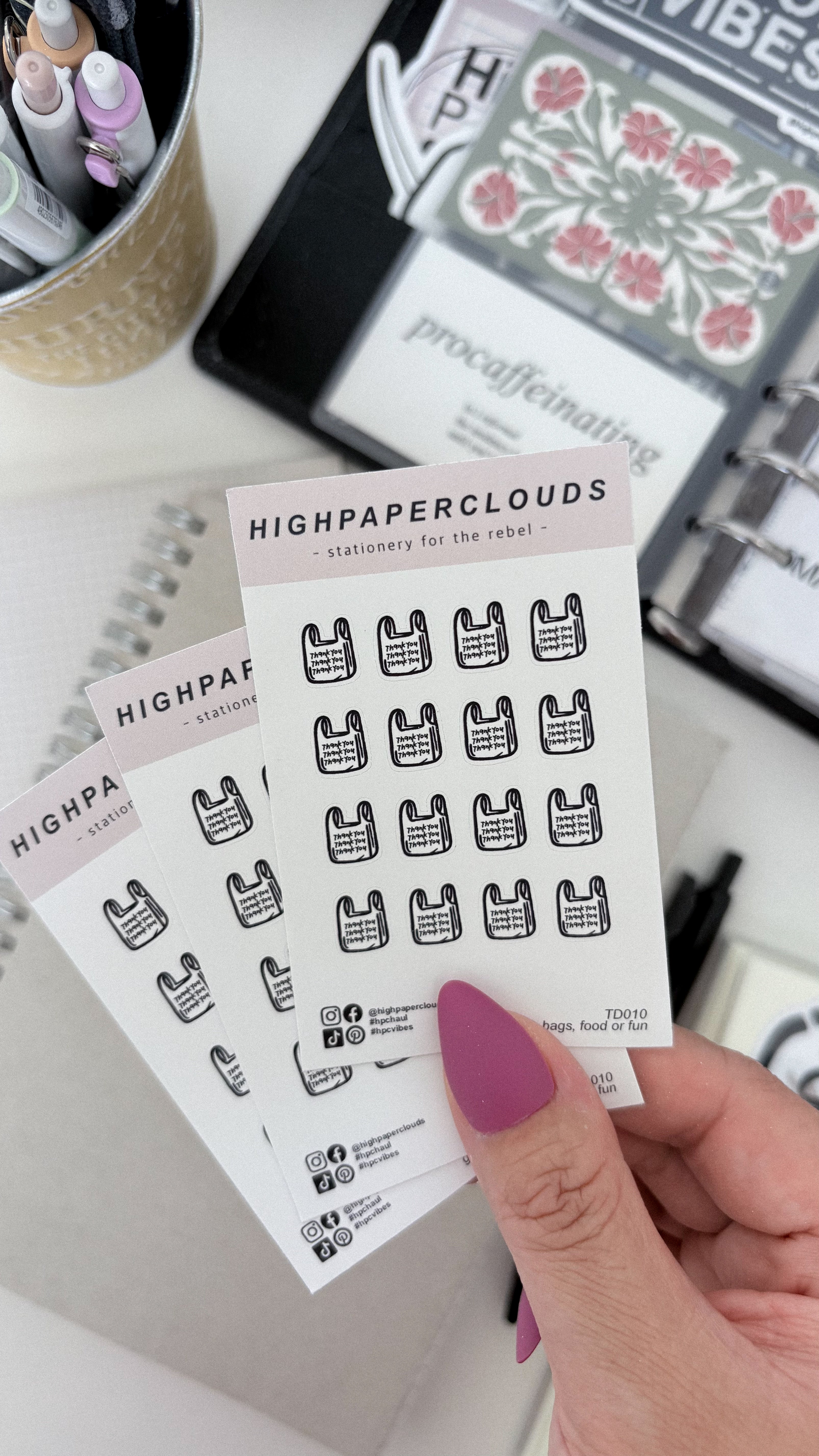 Shopping Bags - Goodie Bags, Food or Fun Mini Sticker Sheet