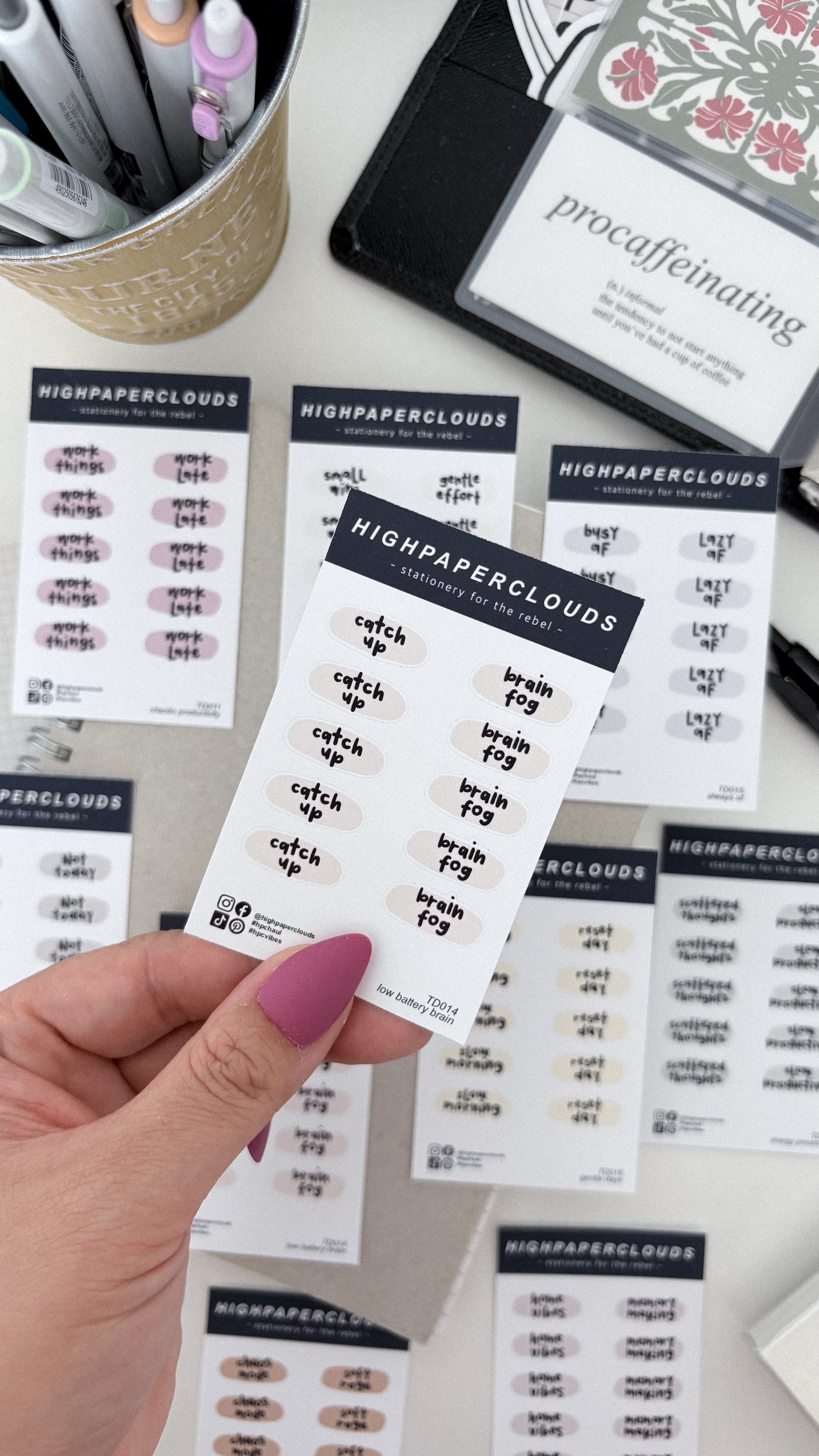 Low Battery Brain Mini Sticker Sheet