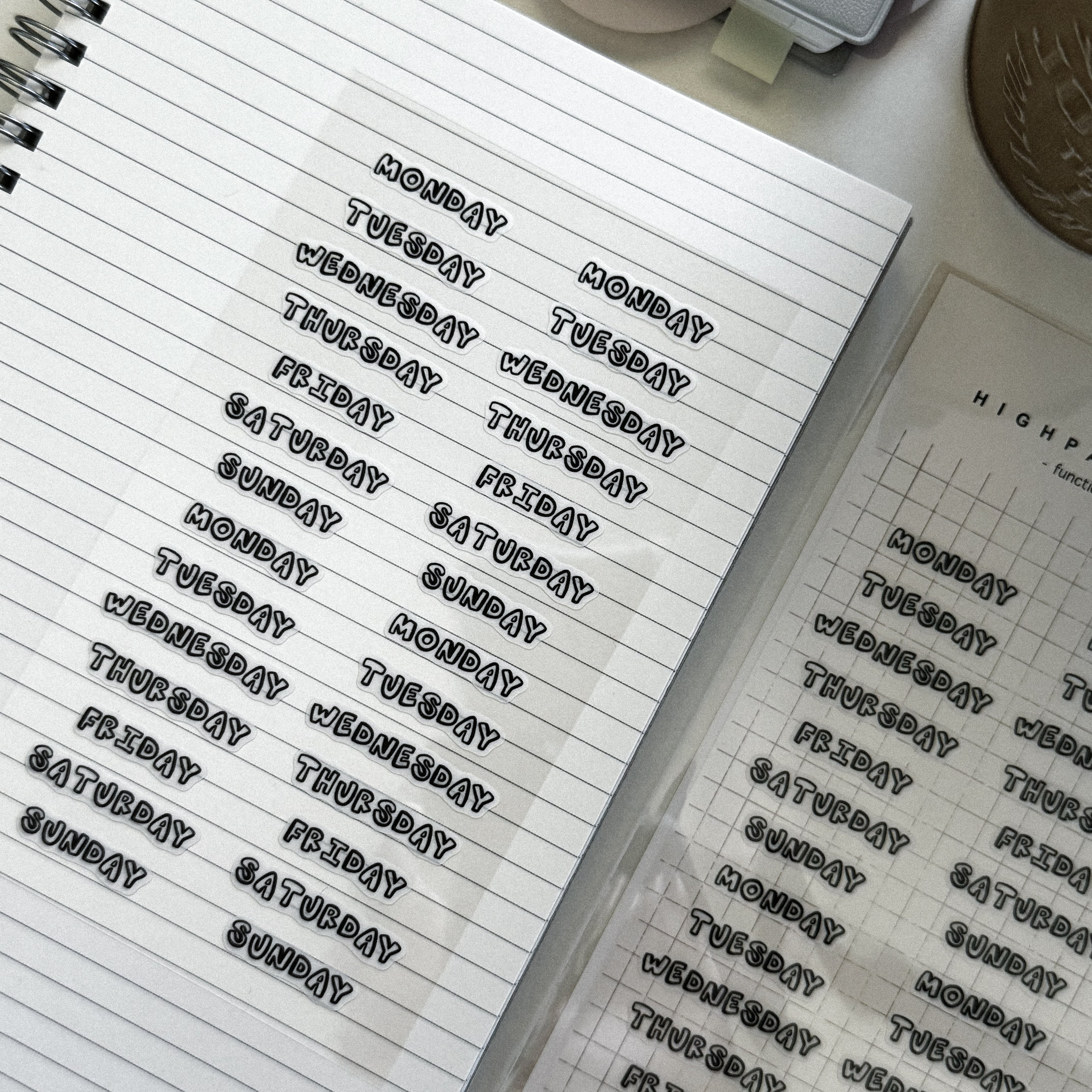 DAYS - OUTLINE STICKER SHEET