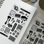 GRUNGE CORE AESTHETIC V. PALETTE DECO STICKER SHEET