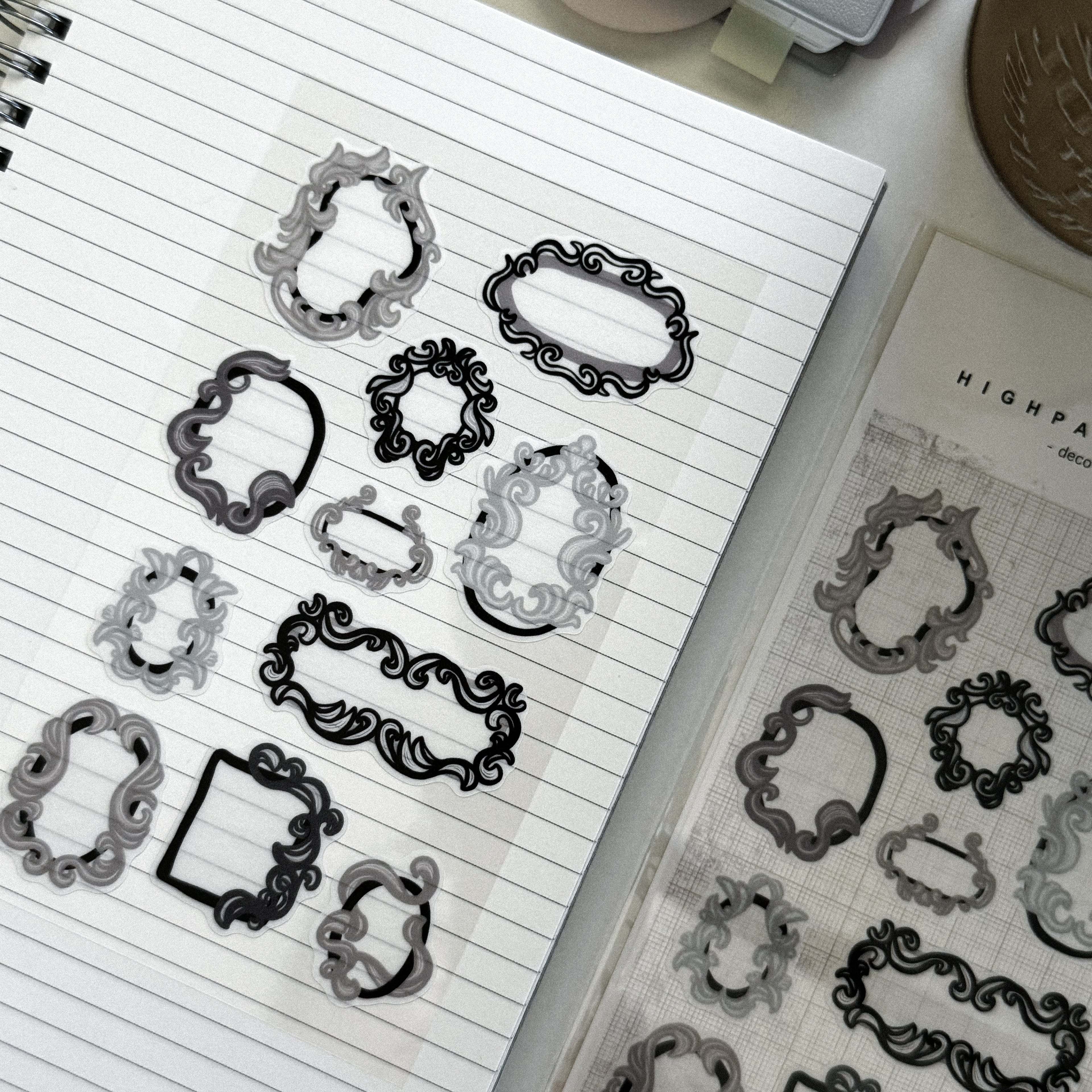 VINTAGE GRUNGE FRAMES DECO STICKER SHEET