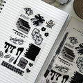 GRUNGE CORE AESTHETIC IV. PALETTE DECO STICKER SHEET