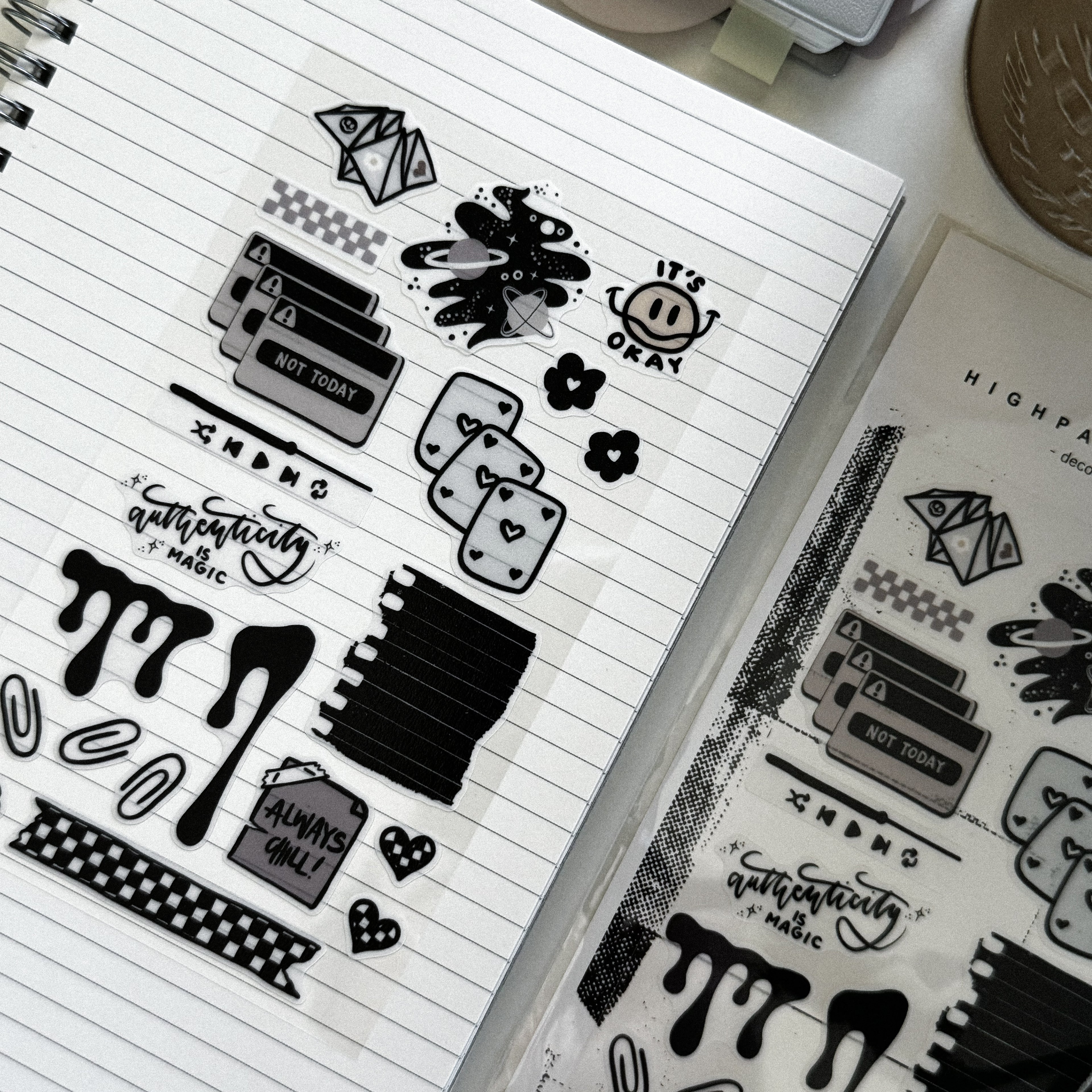 GRUNGE CORE AESTHETIC IV. PALETTE DECO STICKER SHEET