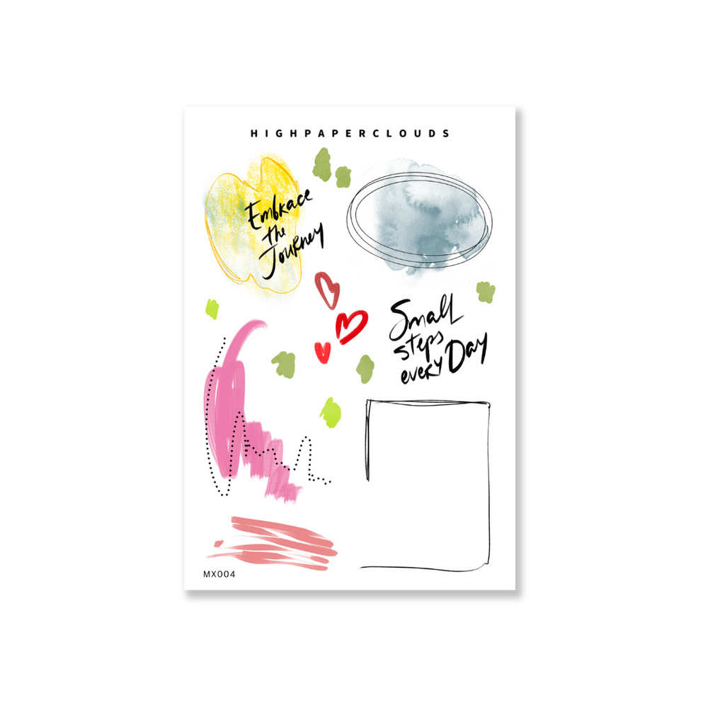 Splash Layering Quote Sticker Sheet