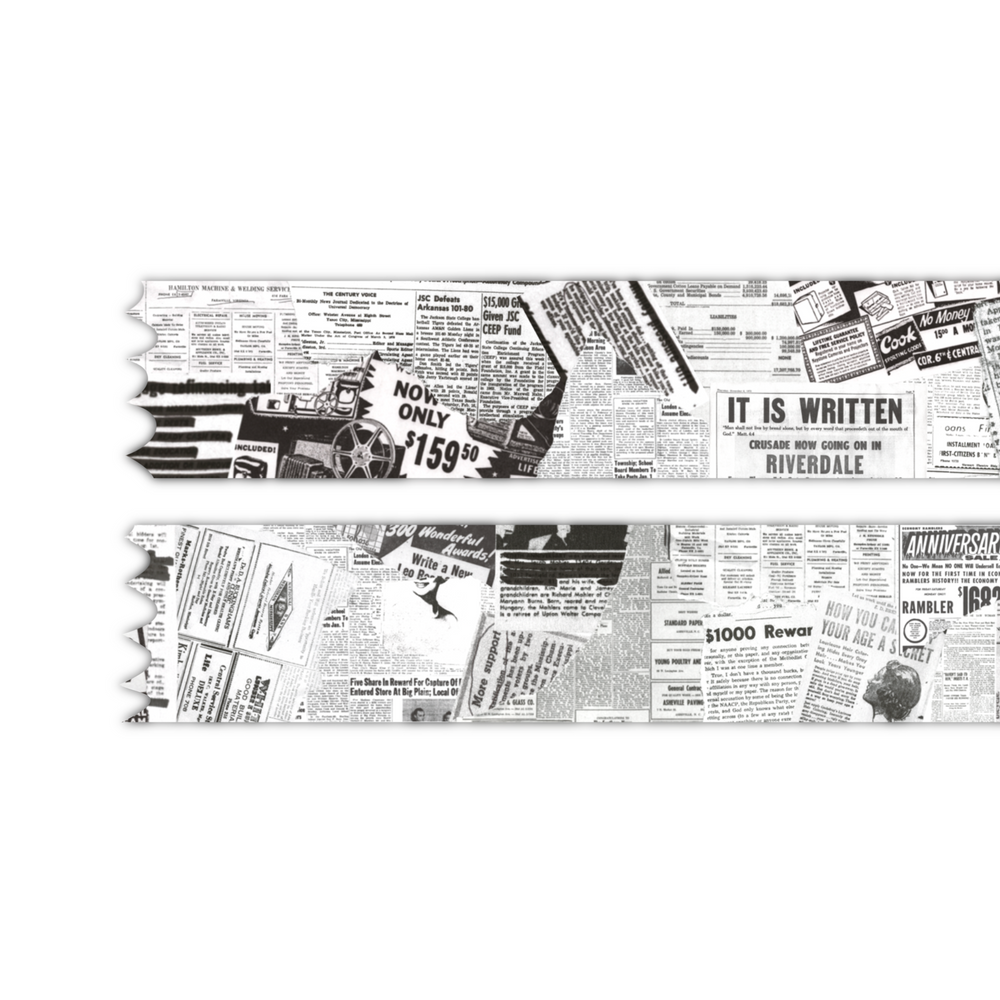 Newspaper Collage Washi Tape 30mm