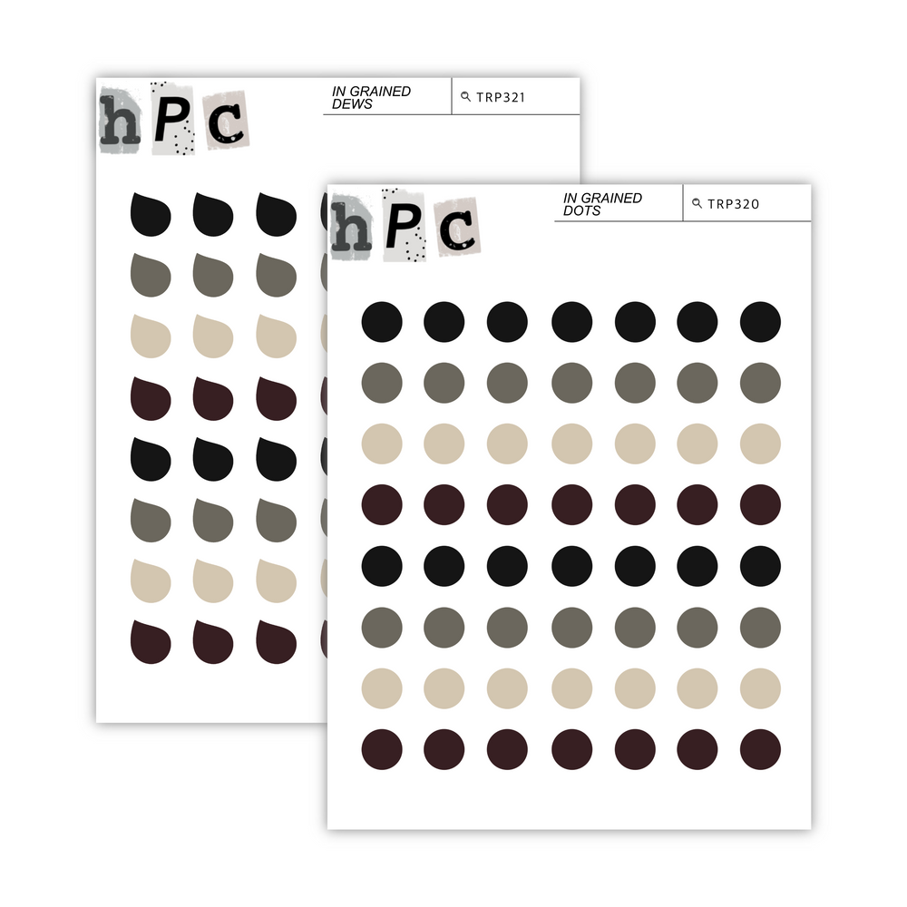 Dots & Dews Sticker Sheet - In Grained Collection
