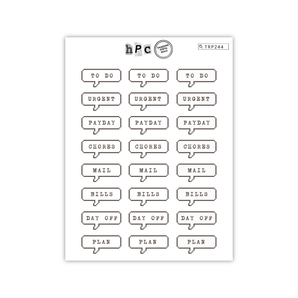 Chat Headers - Typewriter Font