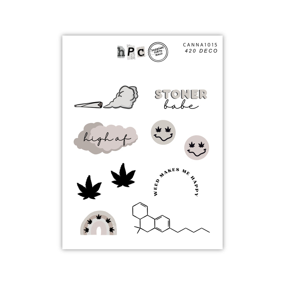 420 Deco Sheet / Cannabis Babe Sticker Sheet