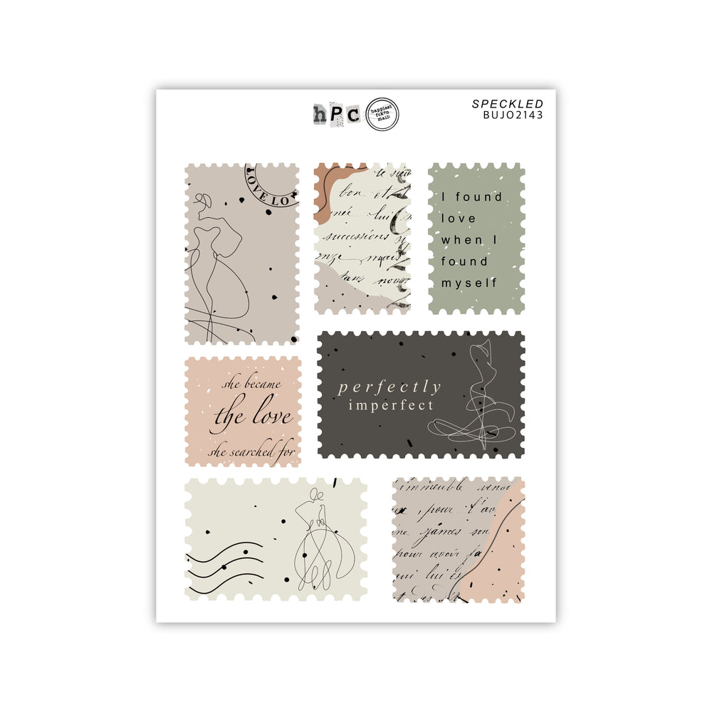 Speckled Stamp Deco Sheet - Perfectly Imperfect Collection