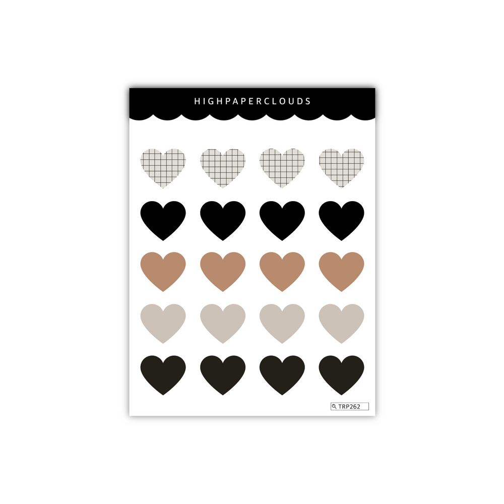 Cafe Love Hearts Deco Sticker Sheet