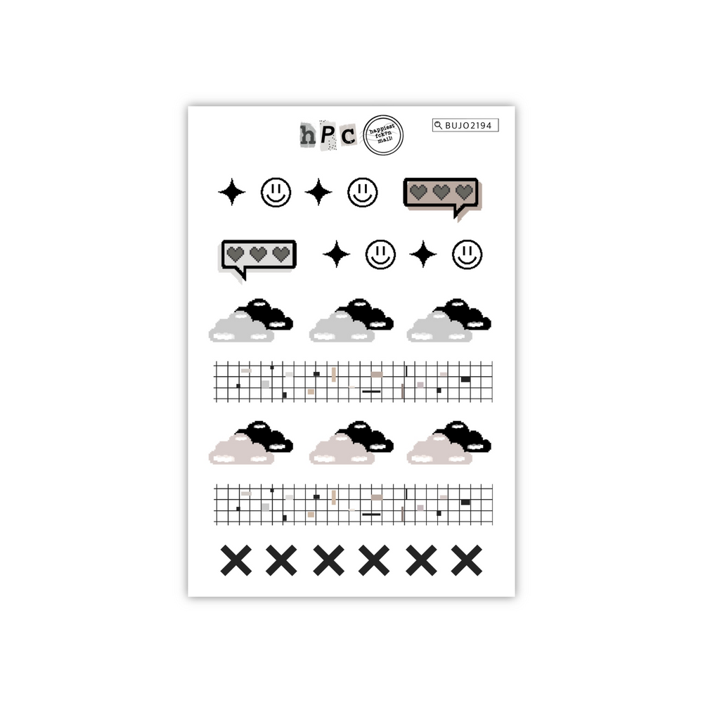 Pixels Deco Sticker Sheet