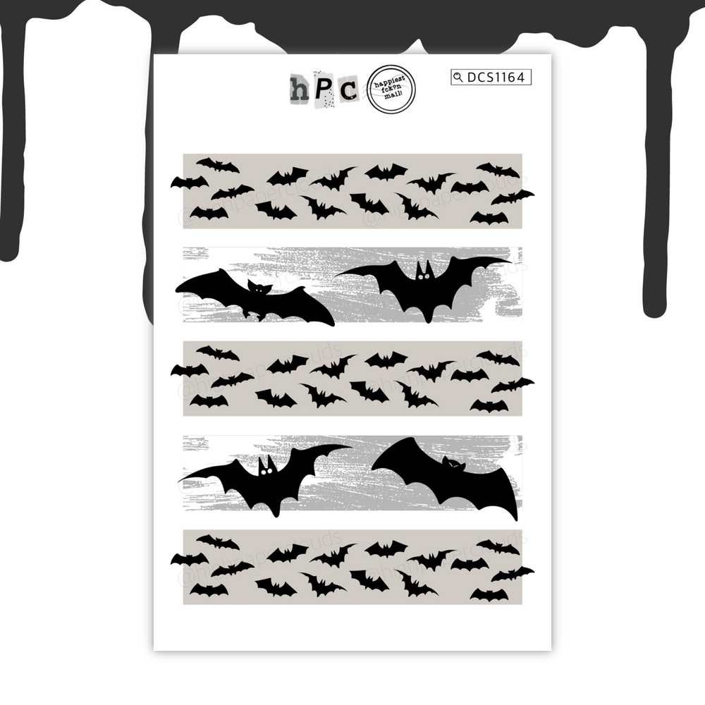 Bats Large Washi Sticker Sheet