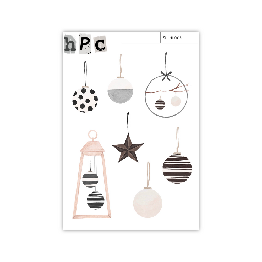 Cozy Ornaments Sticker Sheet