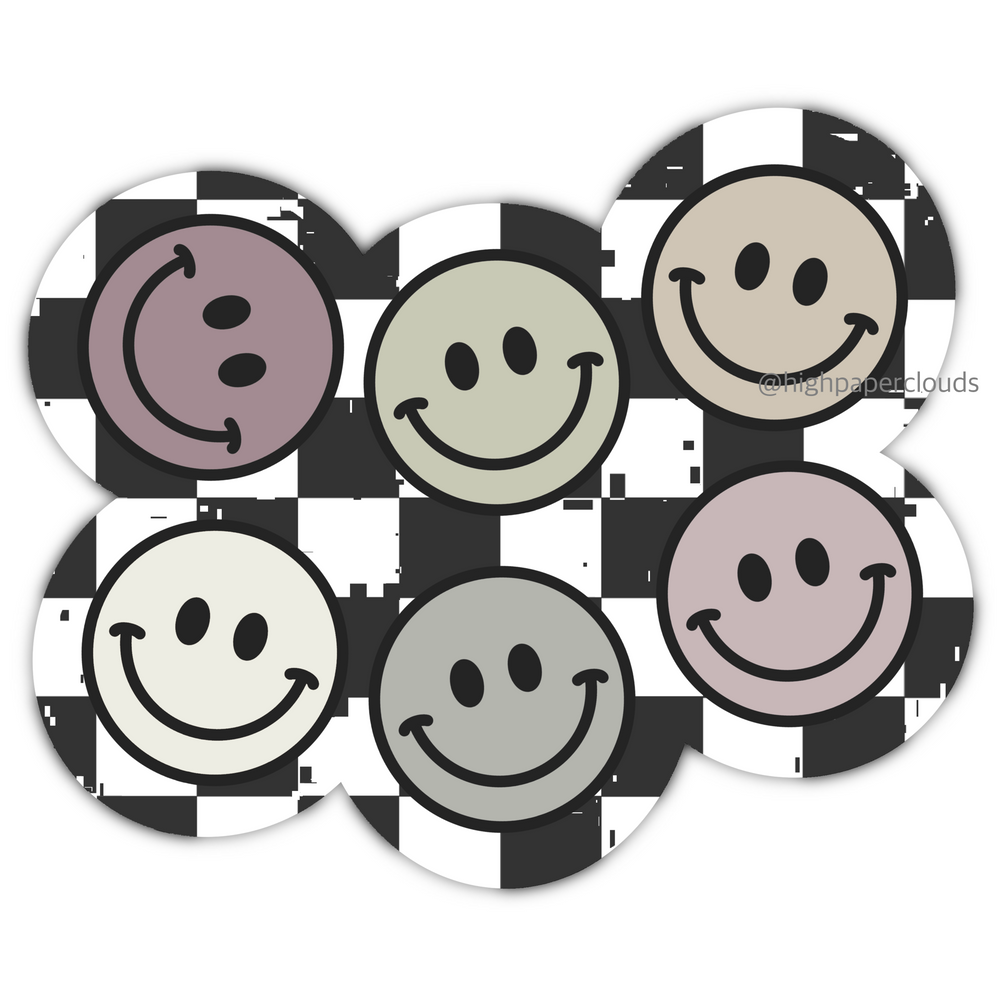 Checkered Smiles Diecut