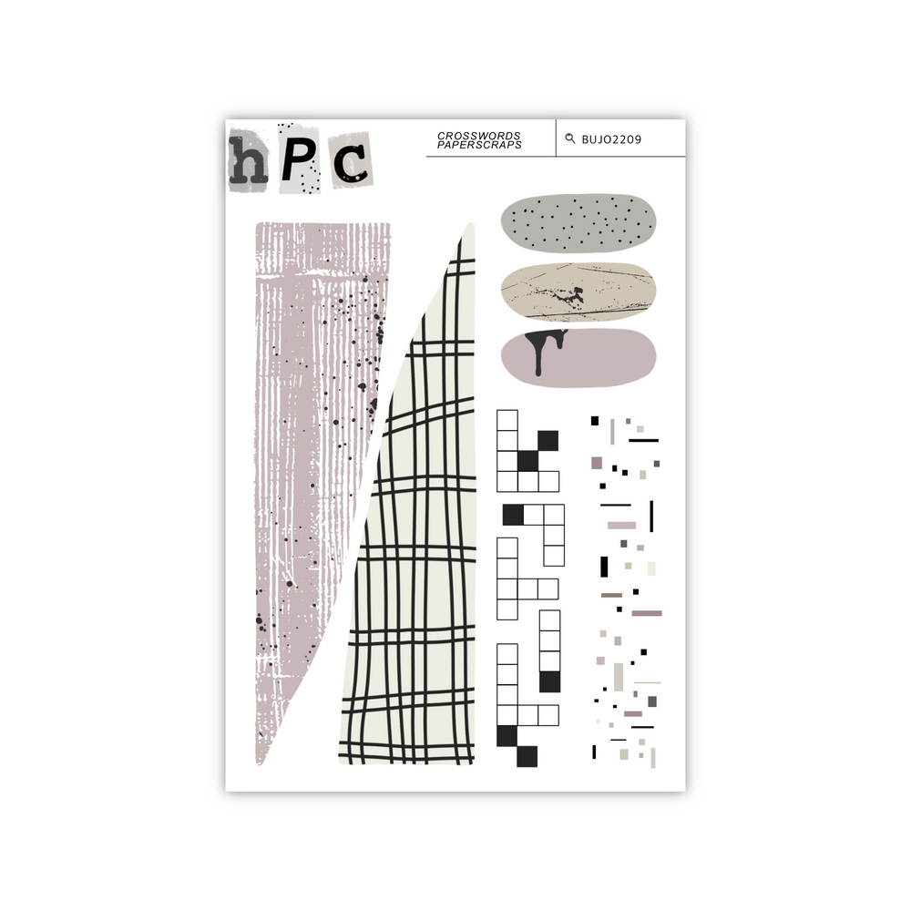 Paperscraps Deco Sheet - Crosswords Collection