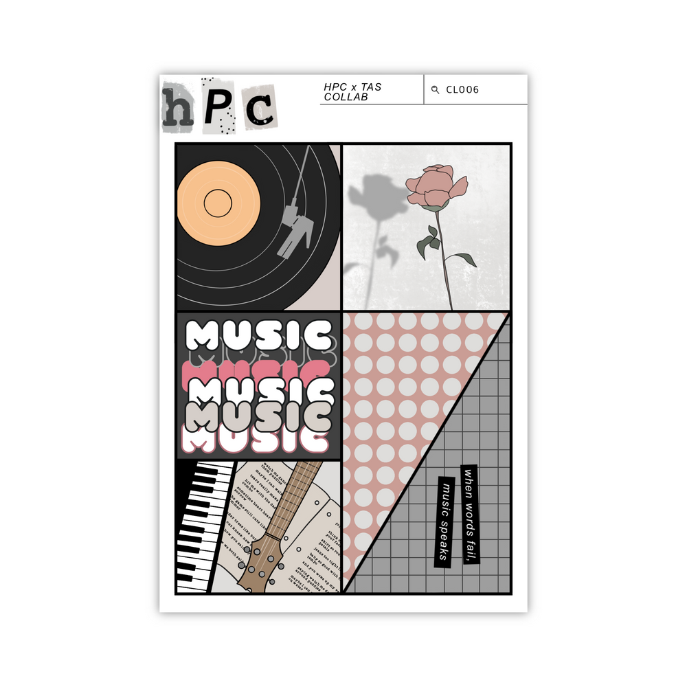 Music Vibes Comic Sticker Sheet