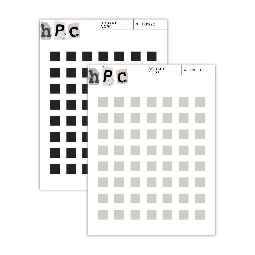 Transparent Square Sticker Sheet