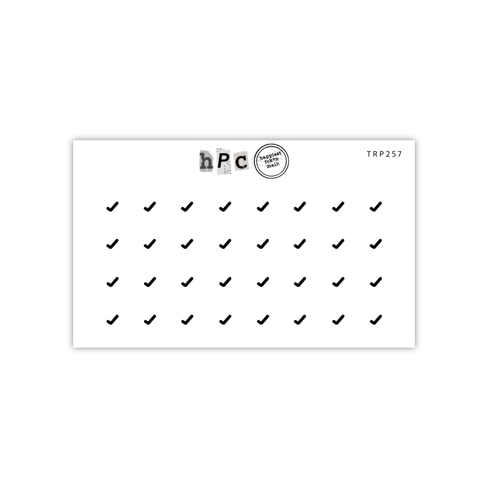 Mini Checkmark Transparent Sticker Sheet