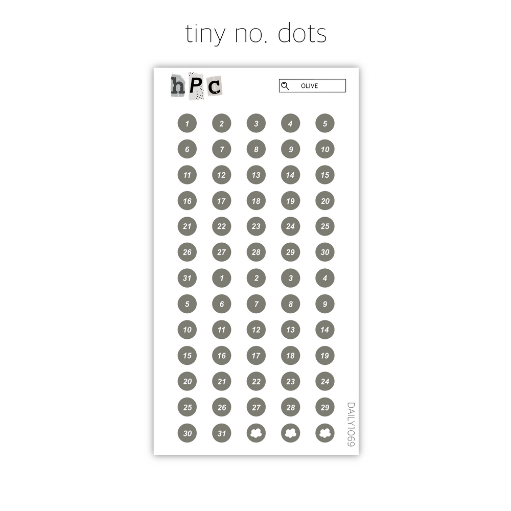 Tiny No. Dots - Olive
