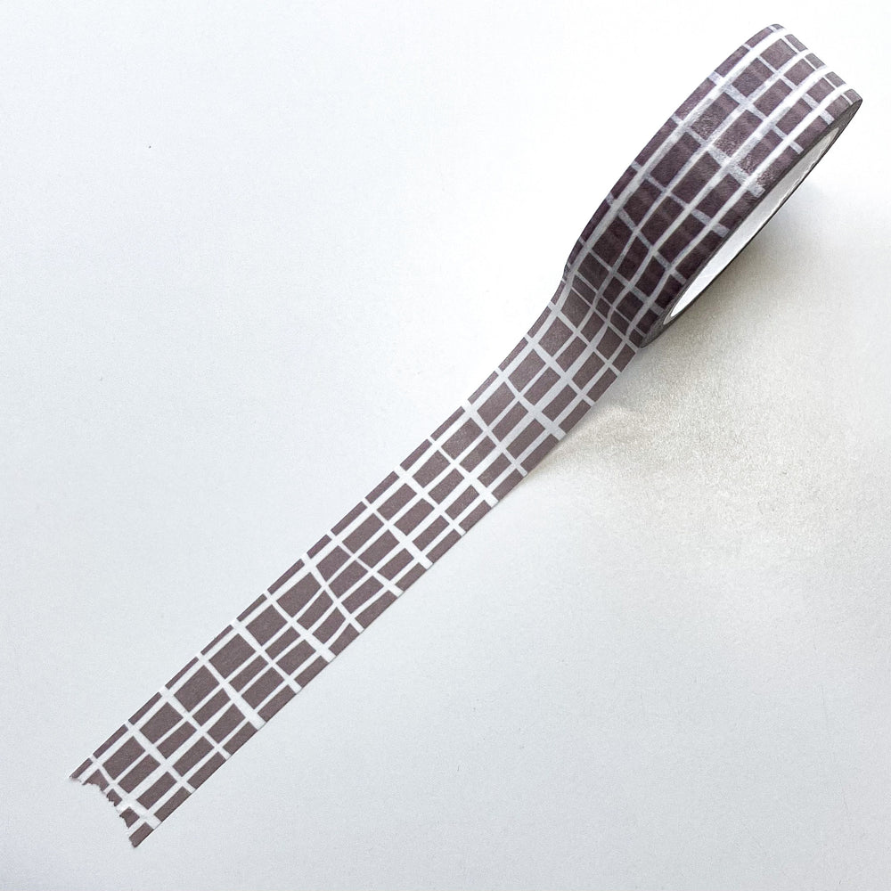 Sepia Grid Washi Tape